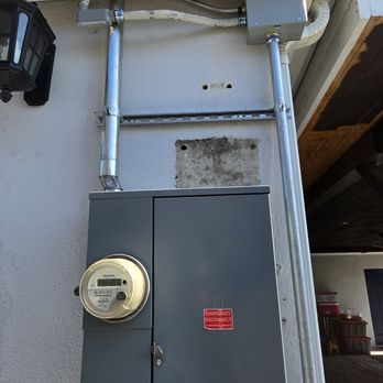 Rivera Electric - Safety + organization  200A service upgrade, old unit removed, conduits consolidated -- uncluttered wall, professional finish. - Electricians Near Me - San Dimas, California