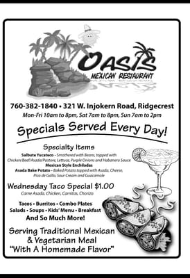 Menu photo 4 Oasis Mexican Restaurant Ridgecrest, CA Menu photo 4 Oasis Mexican Restaurant Ridgecrest, CA