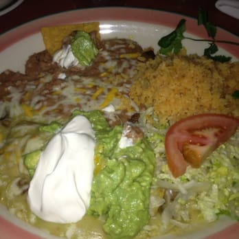 Casa Lupe Restaurant - Chicken Verde Enchilada: nice portions but flavorless chicken - Mexican Near Me - Campbell, California
