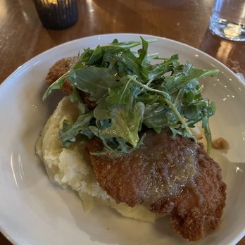 Stillwater - Ritz-crusted chicken breast with mashed potatoes - Cocktail Bars Near Me - Boston, Massachusetts