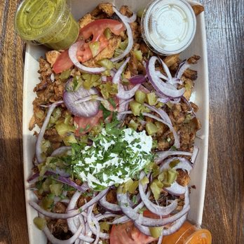 MAZRA - STREET FRIES with chicken - Mediterranean Near Me - Redwood City, California