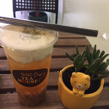ChaChaCha - Green tea macchiato with taro boba - Desserts Near Me - Fremont, California