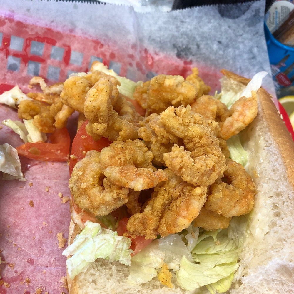 MacBe Seafood & Cafe - Half of a footling fried shrimp po boy really good, has lots of good fried shrimp - Seafood Near Me - Bay Saint Louis, Mississippi MacBe Seafood & Cafe - Half of a footling fried shrimp po boy really good, has lots of good fried shrimp - Seafood Near Me - Bay Saint Louis, Mississippi