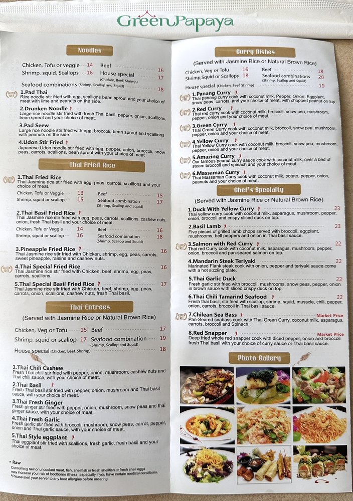 Green Papaya Thai & Sushi Cuisine