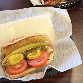 Dawg Pound Hotdog - Ole Chicago Dog and side of brisket - Hot Dogs Near Me - Hickory, North Carolina Dawg Pound Hotdog - Ole Chicago Dog and side of brisket - Hot Dogs Near Me - Hickory, North Carolina