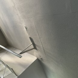 Drywall of Ceiling in the area of My garage door mount Before the A1 garage door technician came