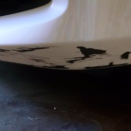 scratches on the bumper of a car