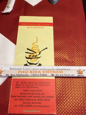Menu photo 3 Pho Bida Vietnam Paris, 75