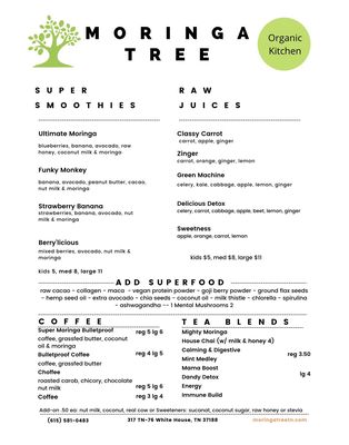 Menu photo 8 The Moringa Tree White House, TN