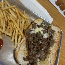 Cheese Steak and fries