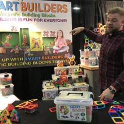 Ocean Sales - Demonstration of the Smart Builders educational magnetic building blocks at the Jan. 5-7, 2018 Salt Lake Home Show.