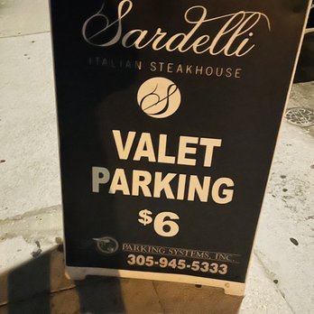 Sardelli - Don't let the valet give you a space in front it not $6.00 could be $25.00 - Italian Near Me - Hollywood, Florida Sardelli - Don't let the valet give you a space in front it not $6.00 could be $25.00 - Italian Near Me - Hollywood, Florida
