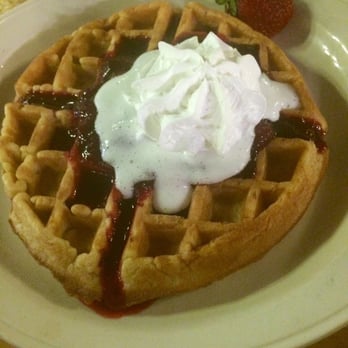West Forty - Belgian Waffle served with strawberries and whipped cream - American Near Me - Park Rapids, Minnesota West Forty - Belgian Waffle served with strawberries and whipped cream - American Near Me - Park Rapids, Minnesota