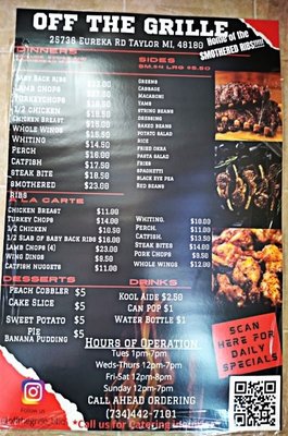Menu photo 3 Off The Grill Taylor, MI