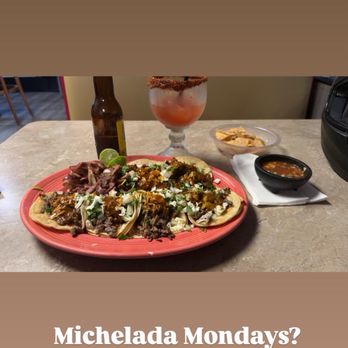 Cañadas Grill - Carne Asada and Al Pastore tacos and a Michelada - Mexican Near Me - Long Beach, California