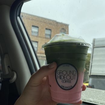 Ground Hideout Coffee - Rose matcha tea- so good and so pretty - Coffee & Tea Near Me - Long Beach, California Ground Hideout Coffee - Rose matcha tea- so good and so pretty - Coffee & Tea Near Me - Long Beach, California