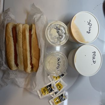 Sam's Hot Dog Stand - All beef Hotdog w/ chili sauce (spicy or mild). Slaw, onions and mustard - Hot Dogs Near Me - Huntington, West Virginia Sam's Hot Dog Stand - All beef Hotdog w/ chili sauce (spicy or mild). Slaw, onions and mustard - Hot Dogs Near Me - Huntington, West Virginia