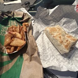 Pollo Tropical - Chicken Caesar Wrap and French Fries