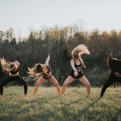 Primal Studios - Nama'stay Wild. Primal Studios Buti Yoga Instructors getting free in Goddess pose. Photo by Briana Autran.