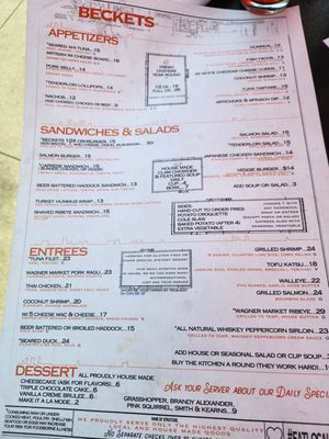 Menu photo 2 Becket's Oshkosh, WI