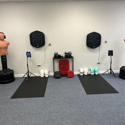 Urban Defense Advisory Group - Our Fighting Wall features boxing machines that build rhythm, coordination, and striking skills -- a unique part of Urban Defense training