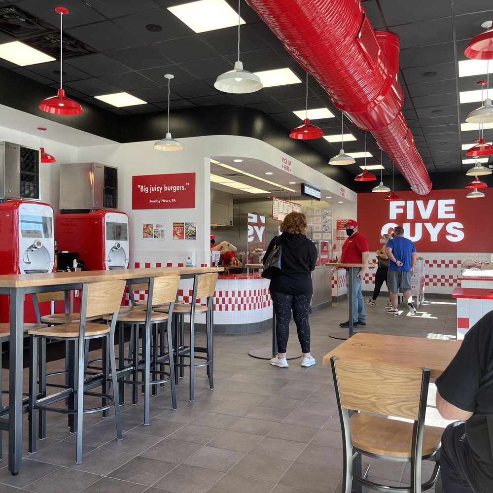 Five Guys - Interior - order area to the right - Burgers Near Me - Edwardsville, Illinois
