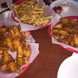 chicken wings and fries chicken wings and fries