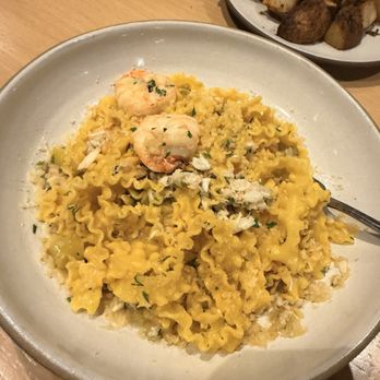 Terrace Room - Mafalde / saffron, crab, prawn, lemon, pepperoncini, breadcrumbs / $41 - Italian Near Me - New Buffalo, Michigan Terrace Room - Mafalde / saffron, crab, prawn, lemon, pepperoncini, breadcrumbs / $41 - Italian Near Me - New Buffalo, Michigan