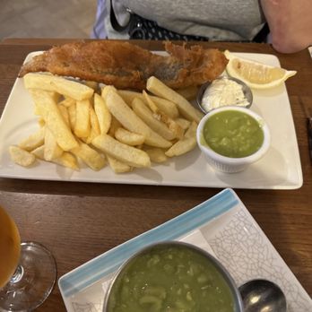 The Mad Monk - Fish and chips and we asked for an extra order of mushy peas - Seafood Near Me - Killarney, Kentucky The Mad Monk - Fish and chips and we asked for an extra order of mushy peas - Seafood Near Me - Killarney, Kentucky