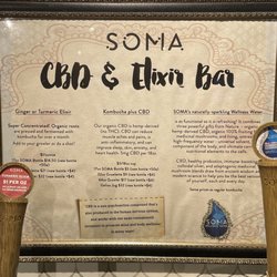 SOMA Kombucha Taproom - CBD & elixir bar sign