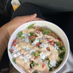 Chicken bowl with all the fixings at no additional charge.
