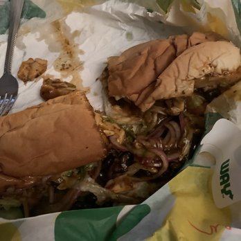 Subway - a half eaten sandwich in a wrapper - Fast Food Near Me - Deer Park, Washington Subway - a half eaten sandwich in a wrapper - Fast Food Near Me - Deer Park, Washington