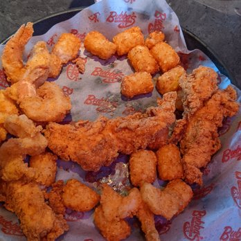 Bubba's 33 - Chicken tenders and shrimp with tater tots - Wine Bars Near Me - Gastonia, North Carolina