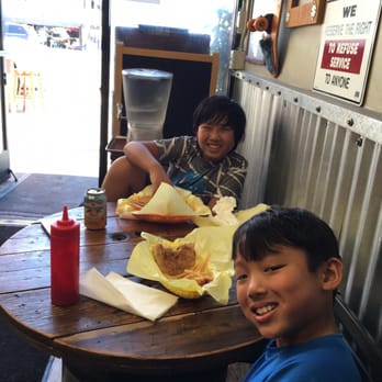Pocket Burger Shack - Soup and Salad enjoying awesome burgers. - Burgers Near Me - Sunset Beach, California