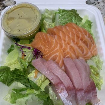 Ahi & Vegetable - Kapalama - Salmon and hamachi salad which - Japanese Near Me - Honolulu, Hawaii