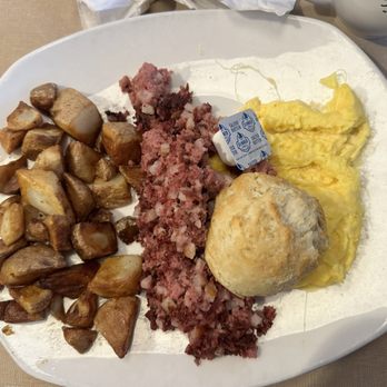 Silver Diner - Corned Beef Hash, Home Fries, Eggs and a Biscuit - New American Near Me - Waldorf, Maryland Silver Diner - Corned Beef Hash, Home Fries, Eggs and a Biscuit - New American Near Me - Waldorf, Maryland