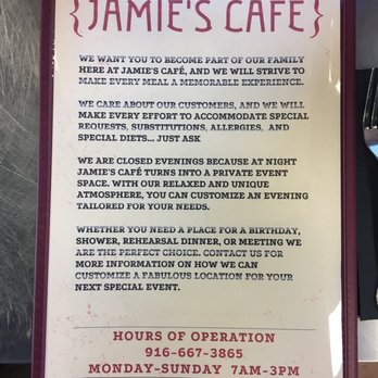 Jamie's Cafe - Cafes Near Me - Elk Grove, California
