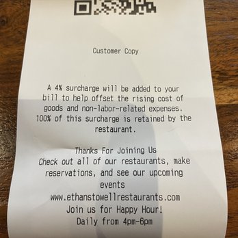 The Victor Tavern - 6th & Lenora - Deceiving 4% surcharge that goes to the restaurant only. I did not notice until I got the bill. - Beer, Wine & Spirits Near Me - Seattle, Washington The Victor Tavern - 6th & Lenora - Deceiving 4% surcharge that goes to the restaurant only. I did not notice until I got the bill. - Beer, Wine & Spirits Near Me - Seattle, Washington