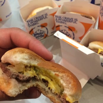 White Castle - 4 extra cheese sliders $1.50 a piece and smiling from ear to ear. - Fast Food Near Me - Las Vegas, Nevada White Castle - 4 extra cheese sliders $1.50 a piece and smiling from ear to ear. - Fast Food Near Me - Las Vegas, Nevada