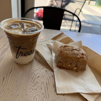 Trees Organic Coffee - Iced latte and raspberry scone - Cafes Near Me - Vancouver, British Columbia Trees Organic Coffee - Iced latte and raspberry scone - Cafes Near Me - Vancouver, British Columbia