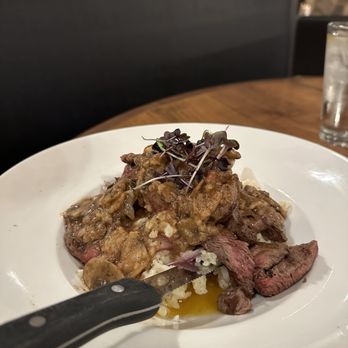 Piazza Del Pane - Flat iron steak risotto - Italian Near Me - Fresno, California Piazza Del Pane - Flat iron steak risotto - Italian Near Me - Fresno, California