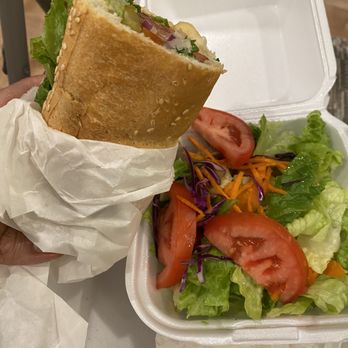 Unique Pizzeria - Half German Sausage Sandwich (Persian style) with a side salad. - Pizza Near Me - Glendale, California Unique Pizzeria - Half German Sausage Sandwich (Persian style) with a side salad. - Pizza Near Me - Glendale, California