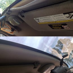 Roofliner on 2001 Nissan XTerra, before and after. Roofliner on 2001 Nissan XTerra, before and after.