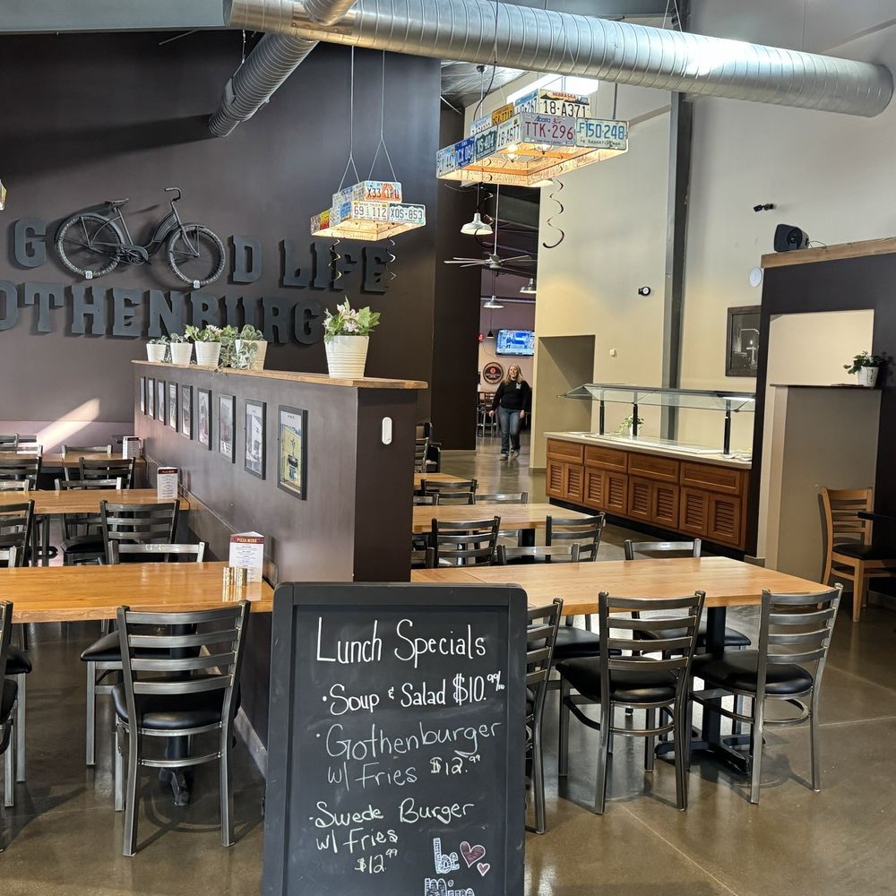 Good Life - a restaurant with tables and chairs - Seafood Near Me - Gothenburg, Nebraska