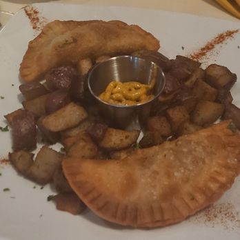 Sara’s Soiree - Beef Empanadas served with potatoes - Music Venues Near Me - Noblesville, Indiana Sara’s Soiree - Beef Empanadas served with potatoes - Music Venues Near Me - Noblesville, Indiana