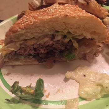 Five Guys - 1/3 of my hamburger missing meat! WHERE'S THE BEEF?? - Burgers Near Me - Midland, Texas