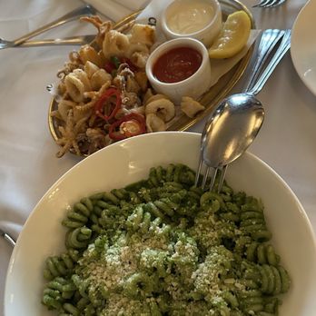 Cecconi's Dumbo - Fusilli with kale pesto, calamari fritti - Italian Near Me - Brooklyn, New York Cecconi's Dumbo - Fusilli with kale pesto, calamari fritti - Italian Near Me - Brooklyn, New York