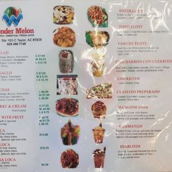 Wonder Melon - Menu