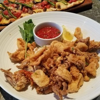 Pinstripes - Crispy Calamari (wild caught, housemade marinara) - New American Near Me - South Barrington, Illinois Pinstripes - Crispy Calamari (wild caught, housemade marinara) - New American Near Me - South Barrington, Illinois