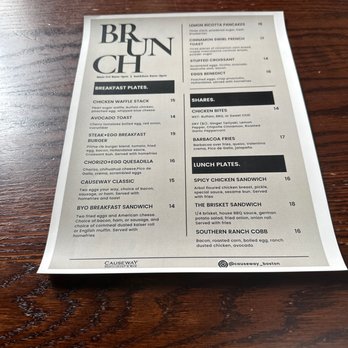 Causeway Restaurant & Bar - Sandwiches Near Me - Boston, Massachusetts